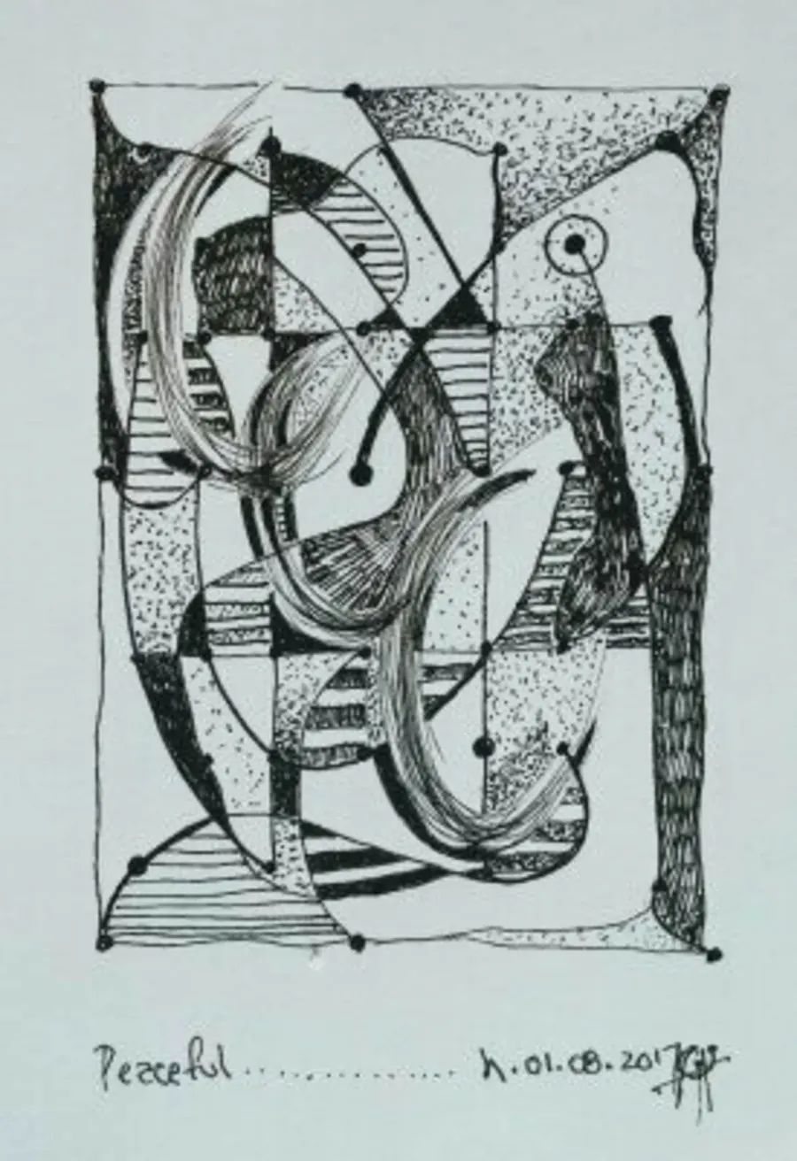Assorted pen and inks (2017) by HB Barry Strasbourg-Thompson. Pigma Ink & Archival pigment pen on H/J A/F paper.