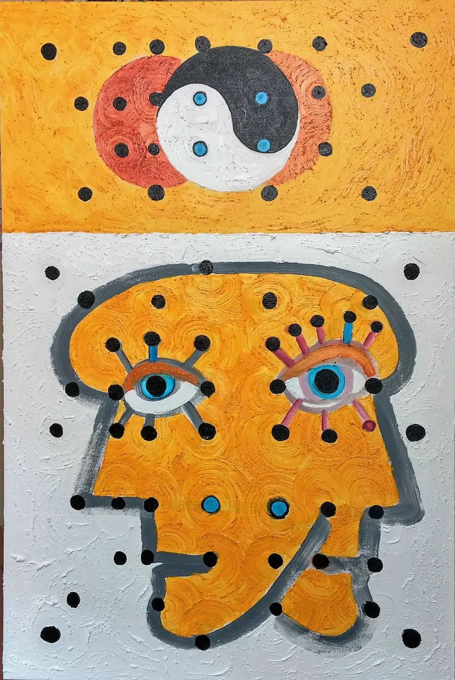 Higher Self - Balance (2016) by HB Barry Strasbourg-Thompson. Acrylic On Canvas.