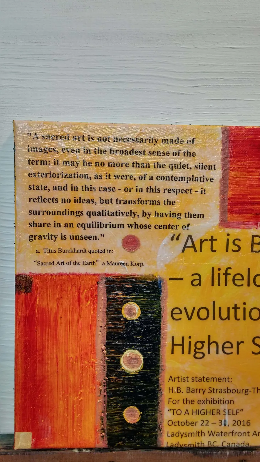 To A Higher Self INTRO (2016) by HB Barry Strasbourg-Thompson. View 2.