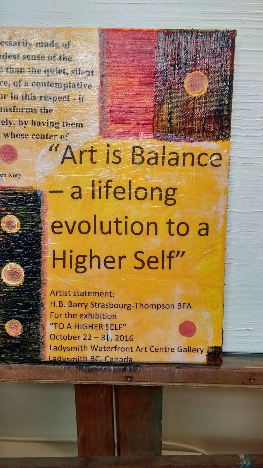 To A Higher Self INTRO (2016) by HB Barry Strasbourg-Thompson. acrylic & decoupage on canvas.