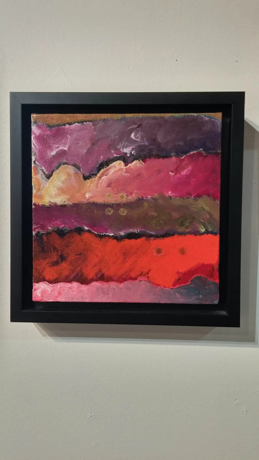 Beamland (2005) by HB Barry Strasbourg-Thompson. Acrylic and gold leaf on canvas.