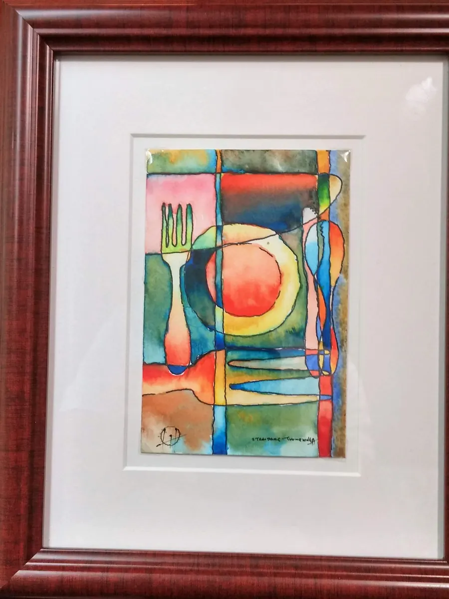 Food for Thought (2012) by HB Barry Strasbourg-Thompson. watercolor on D'Arches.