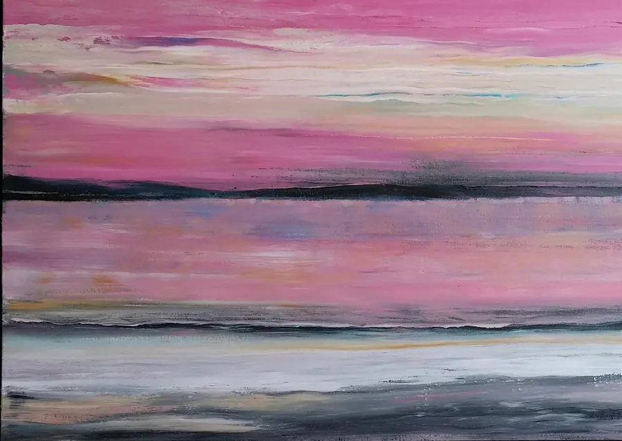 Chemainus @Celtic Twilight (2017) by HB Barry Strasbourg-Thompson. Acrylic on Canvas.