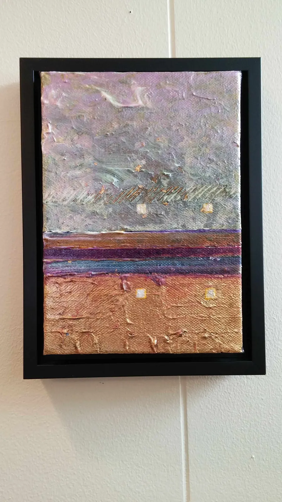 On Silence (2007) by HB Barry Strasbourg-Thompson. Acrylic & Gold Leaf on Canvas.