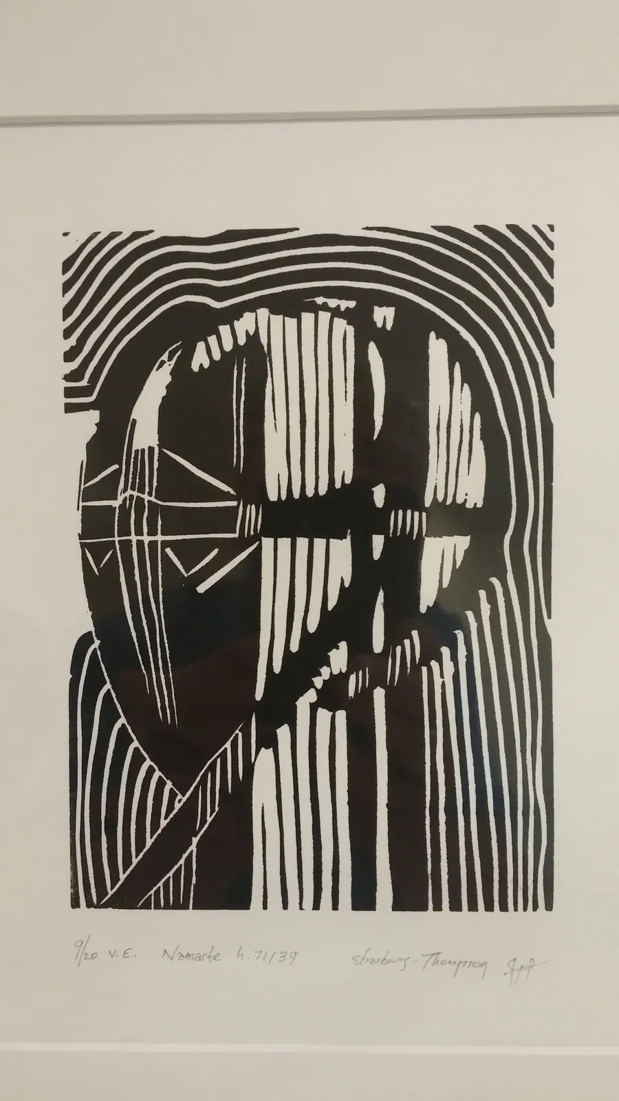 Namaste H71131 -- H71150 Linocuts V.E. (c. 2018) by HB Barry Strasbourg-Thompson. Akua on Strathmore.