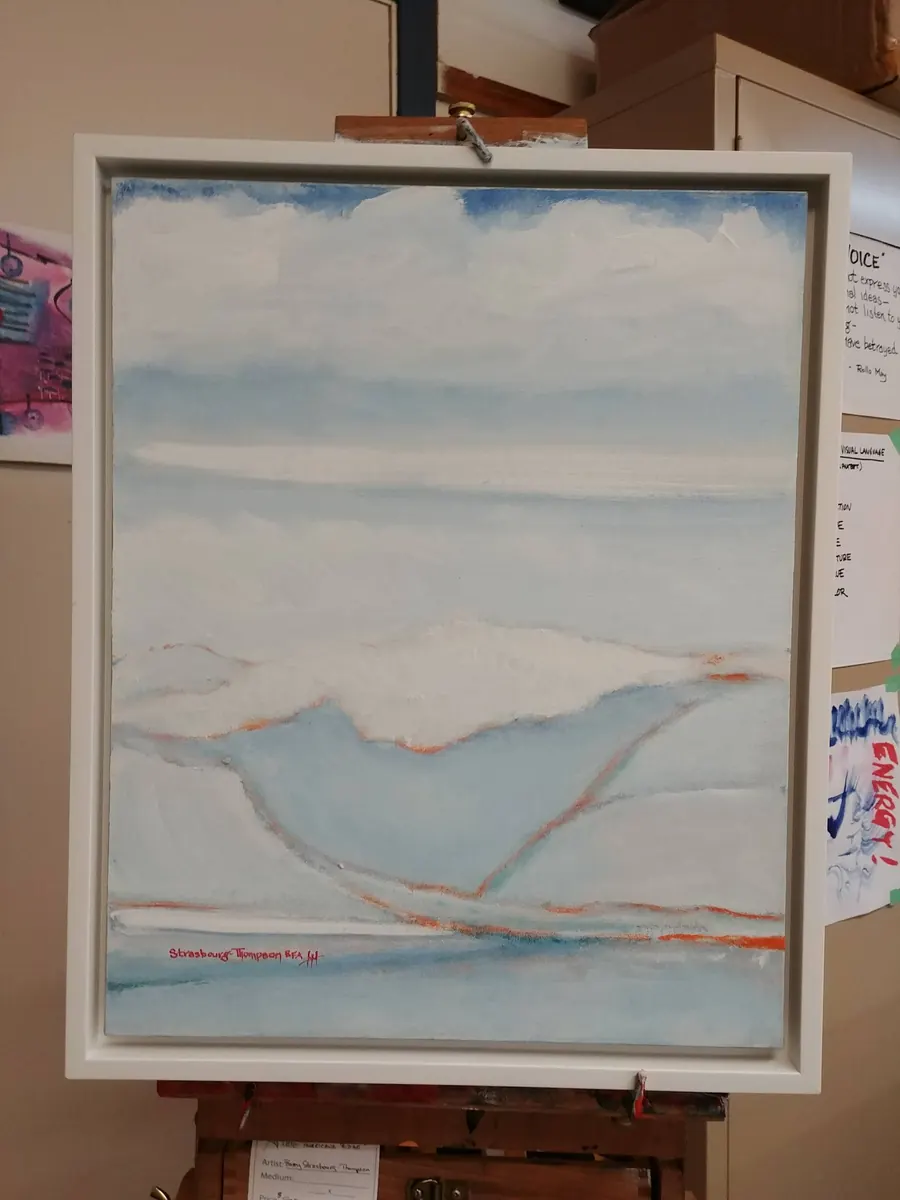 Hurricane Ridge (c. 2018) by HB Barry Strasbourg-Thompson. Acrylic on Canvas.