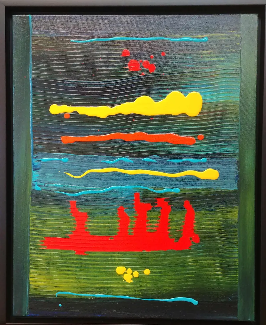 Ode to the Burghers of Calais (Rodin) (c. 2019) by HB Barry Strasbourg-Thompson. Acrylic & acrylic mediums on Canvas.