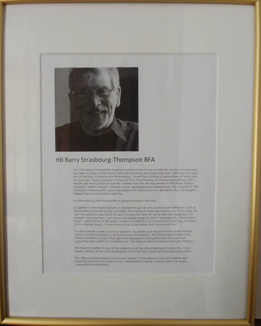 Artist statement 2018 (c. 2018) by HB Barry Strasbourg-Thompson. photocopy.