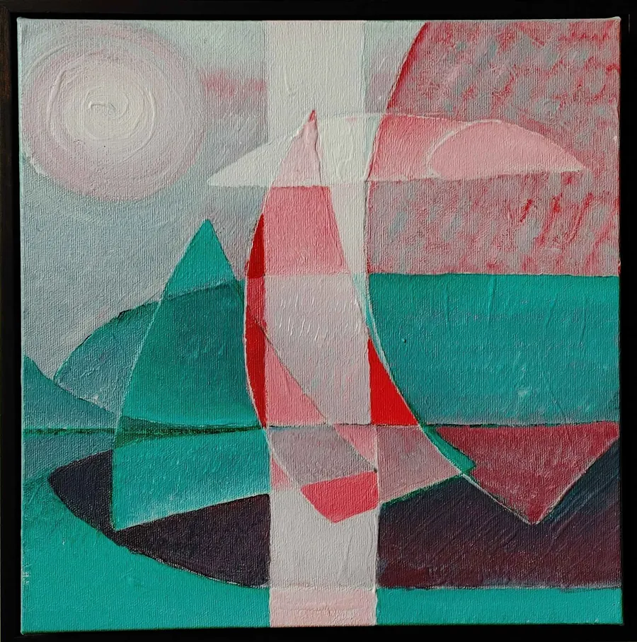 Impermanence 4 H.14.11.2012 (2012) by HB Barry Strasbourg-Thompson. Acrylic on 12 x 12 x 2" canvas.
