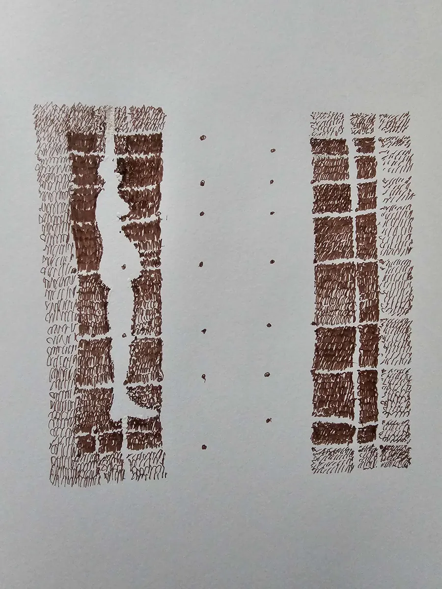 In Gratitude to the Peacemakers, Now & After I am Gone" H7701102023 (2023) by HB Barry Strasbourg-Thompson. W/N black pigment pen on 75 Lb. A/F paper 11" x 8.5".