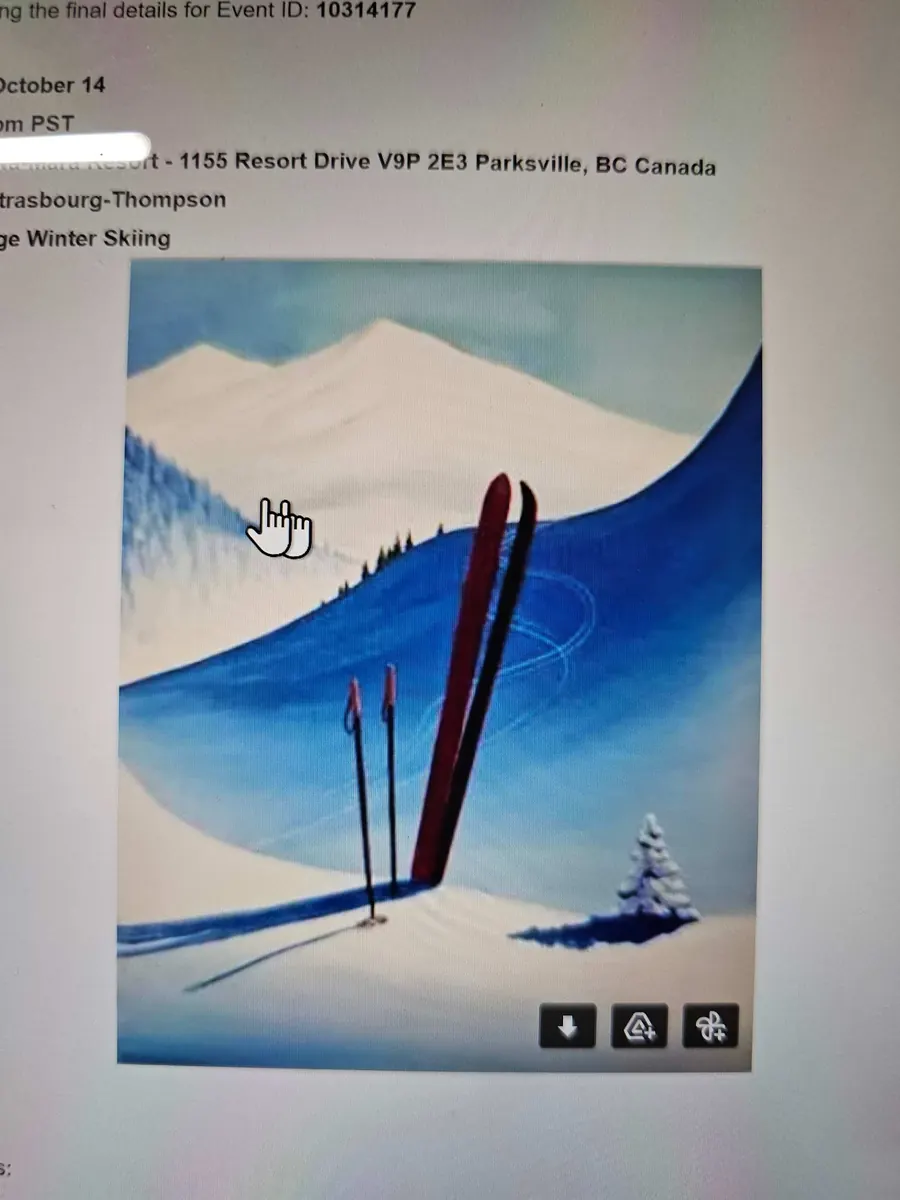 Vintage Ski Day H7711102023 Sample for Paint Night Event (2023) by HB Barry Strasbourg-Thompson. View 2.