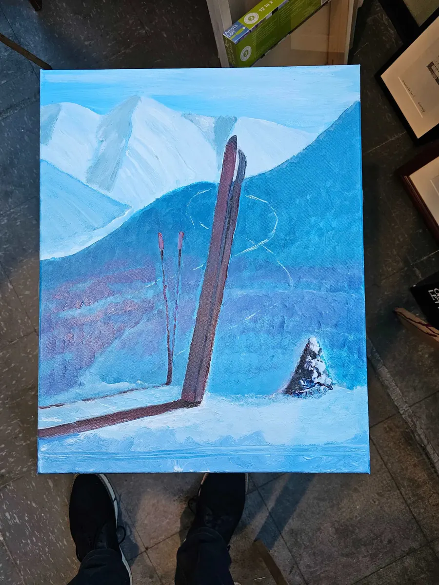 Vintage Ski Day H7711102023 Sample for Paint Night Event (2023) by HB Barry Strasbourg-Thompson. View 3.