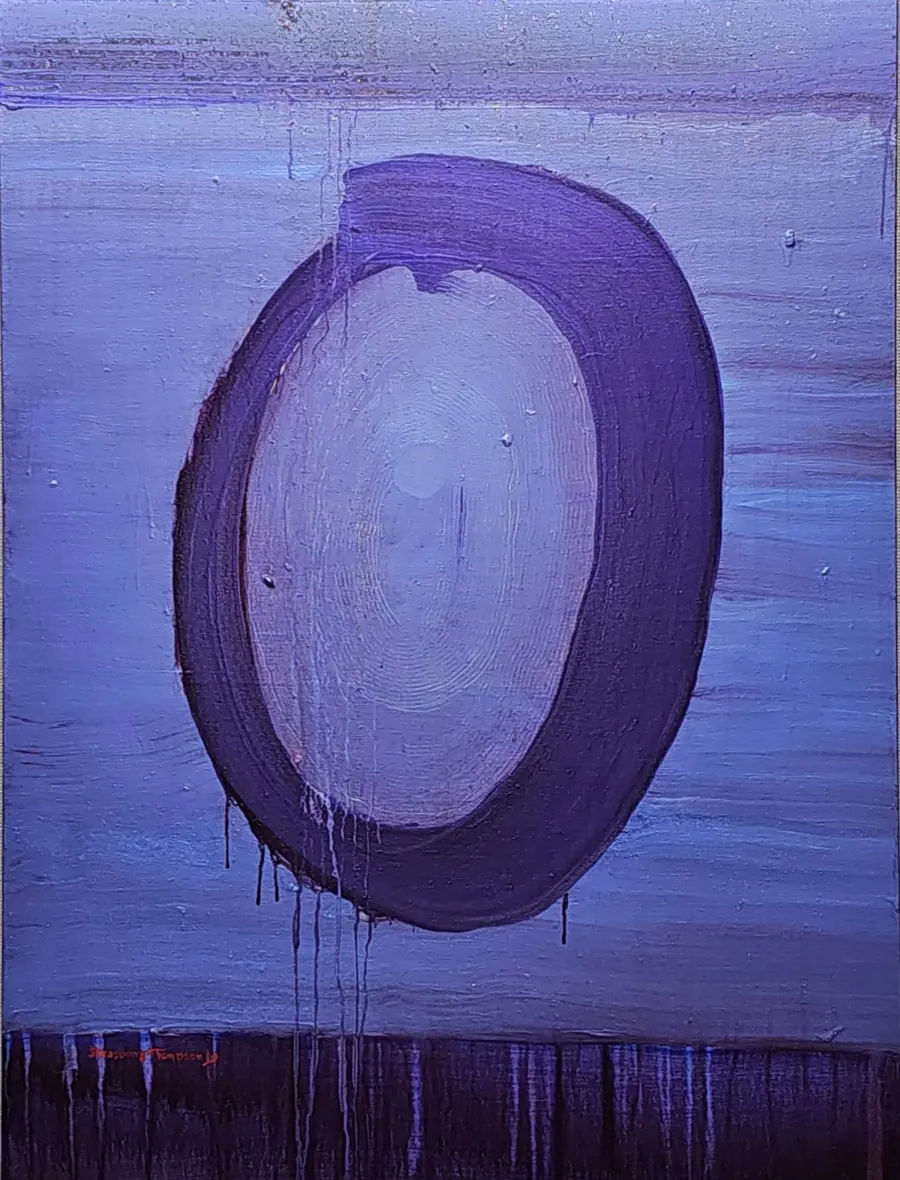 CIRCLING HOME - HOMELESS to HOME: H7809082024. (Without Hate, Without Greed, Without Illusion) (2024) by HB Barry Strasbourg-Thompson. View 3.