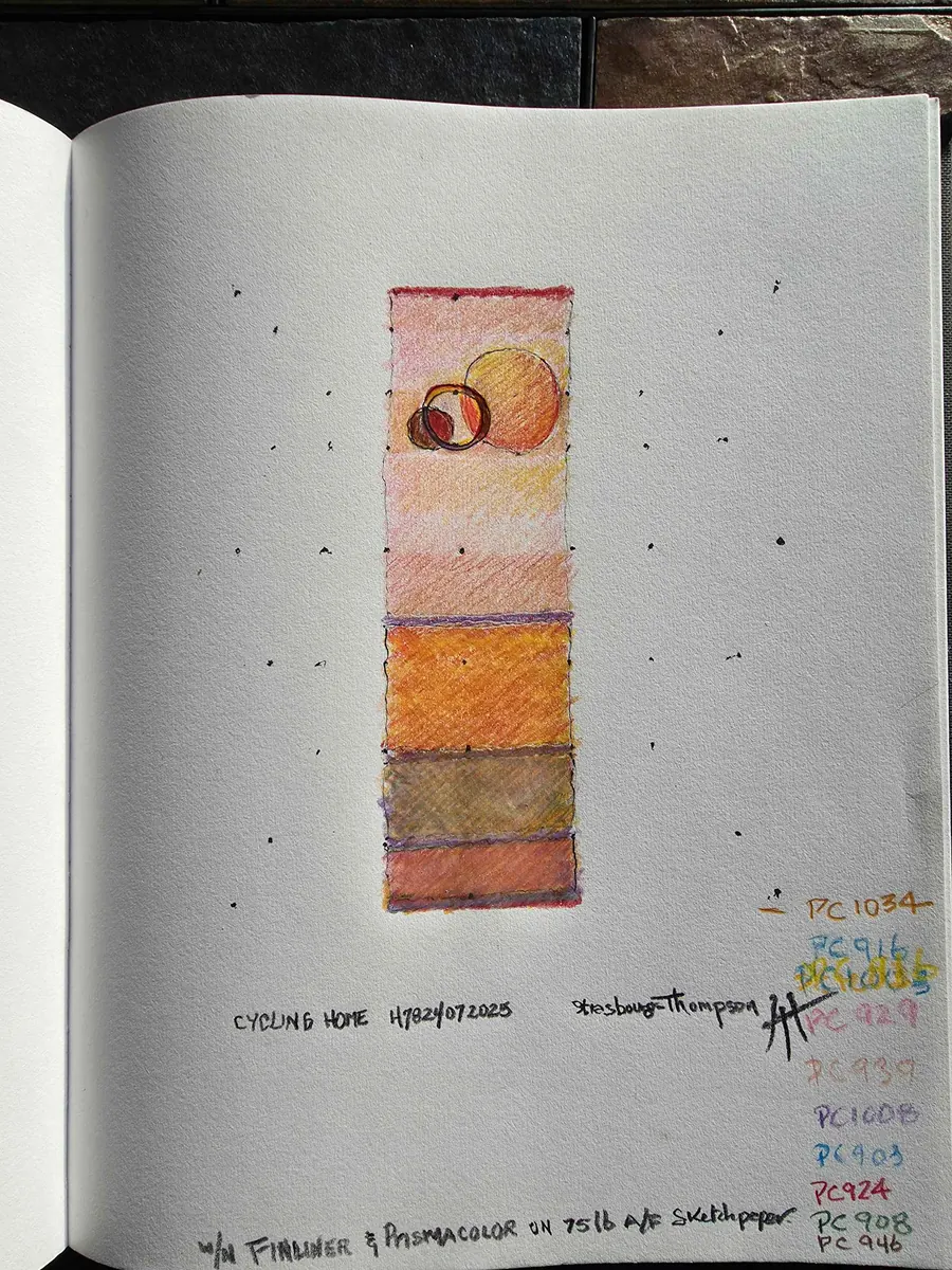 CIRCLING HOME H7824072025 (Sketch for a work in progress) (c. 2025) by HB Barry Strasbourg-Thompson. View 2.