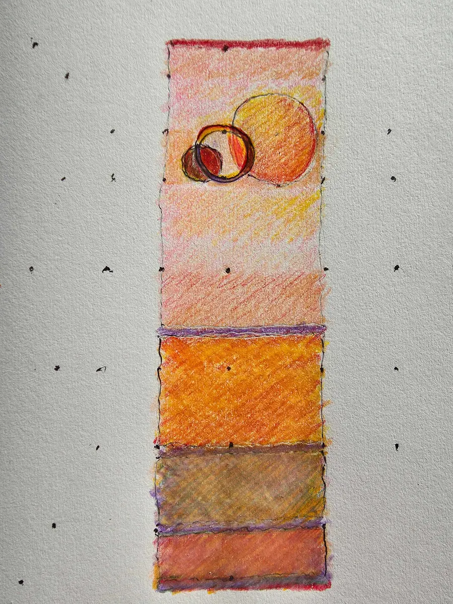 CIRCLING HOME H7824072025 (Sketch for a work in progress) (c. 2025) by HB Barry Strasbourg-Thompson. View 3.