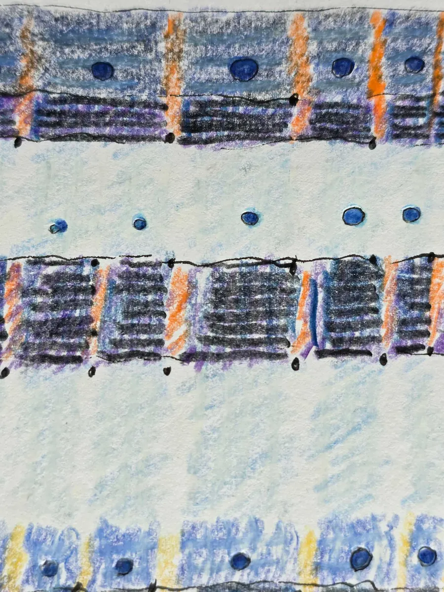 CIRCLING HOME, CROSSING OVER. H7915082025 (Sketch for a work in progress) (2025) by HB Barry Strasbourg-Thompson. View 8.