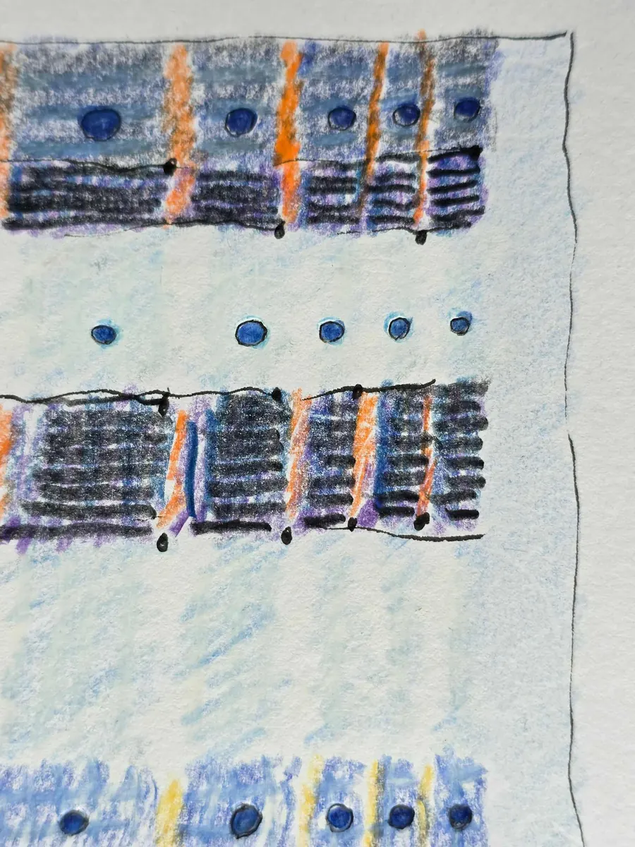 CIRCLING HOME, CROSSING OVER. H7915082025 (Sketch for a work in progress) (2025) by HB Barry Strasbourg-Thompson. View 7.