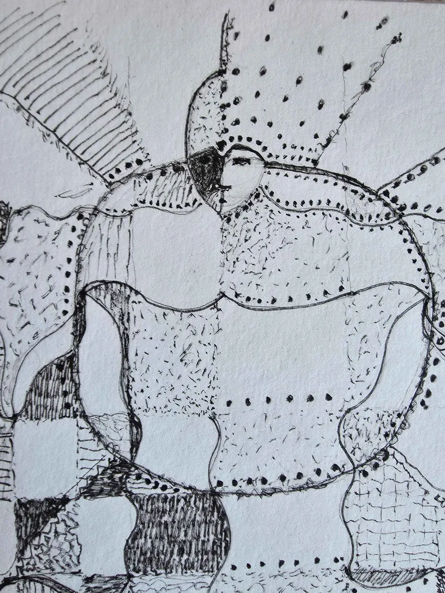 sketch for END GAME H7928112025 (2025) by HB Barry Strasbourg-Thompson. View 2.