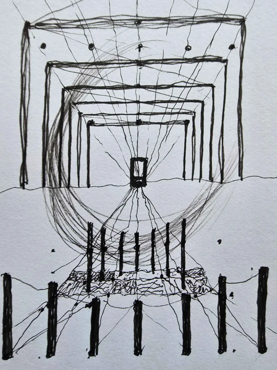 sketch for END GAME H7926112025 (c. 2025) by HB Barry Strasbourg-Thompson. View 6.