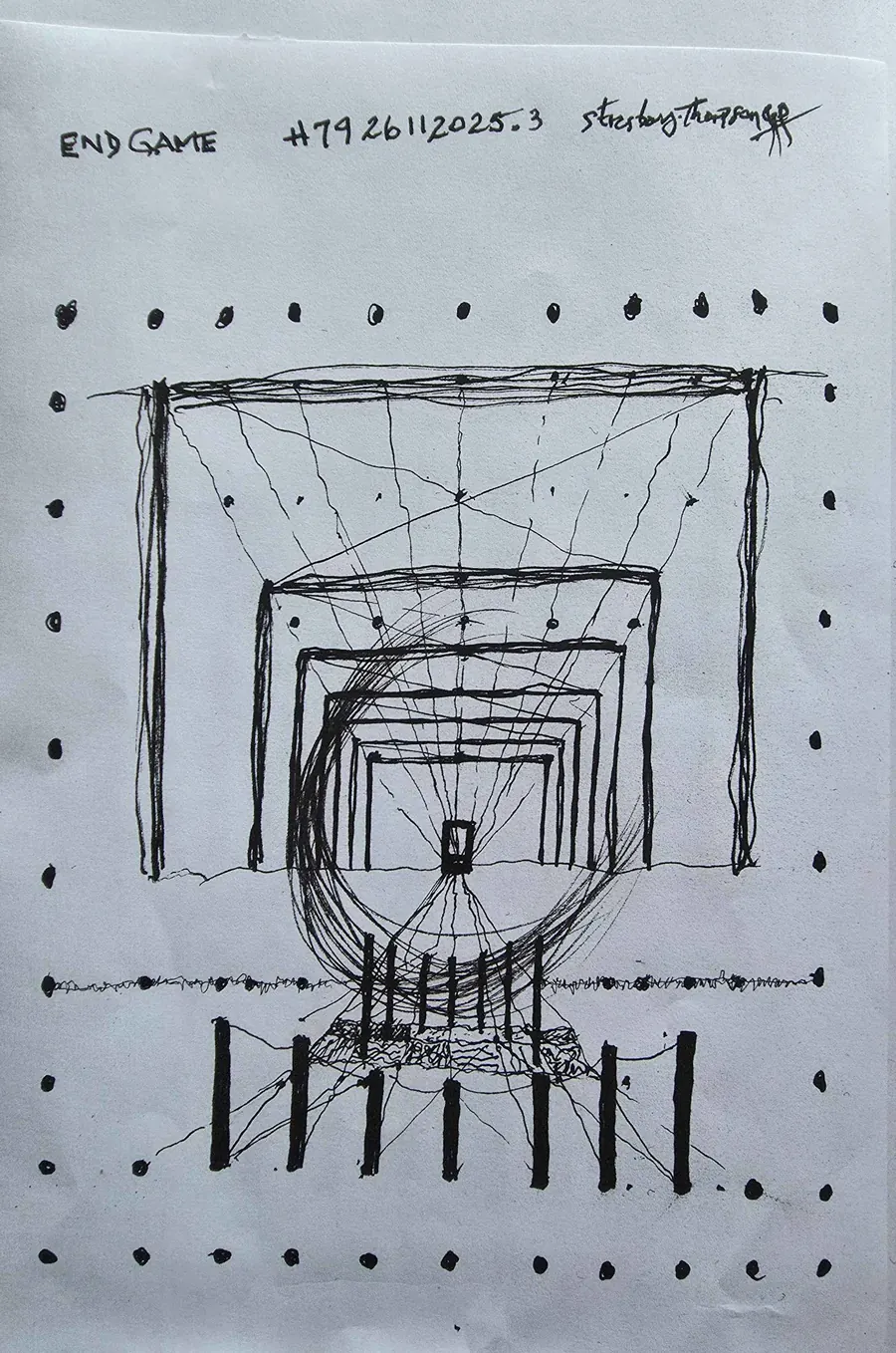 sketch for END GAME H7926112025 (c. 2025) by HB Barry Strasbourg-Thompson. View 5.