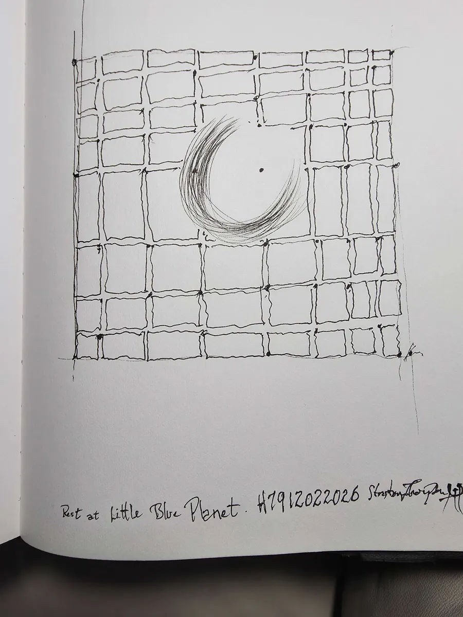REST AT LITTLE BLUE PLANET. H7912022026 (2026) by HB Barry Strasbourg-Thompson. View 13.