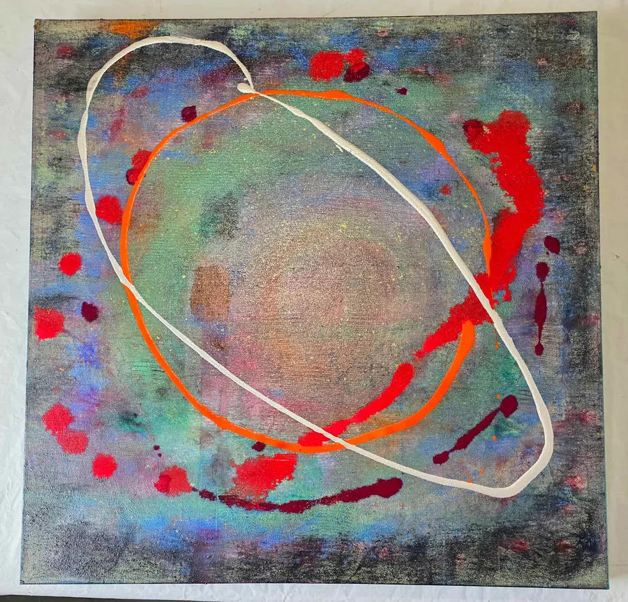 I AM A CHILD OF THE UNIVERSE. H7911032026 (2026) by HB Barry Strasbourg-Thompson. Acrylic & Gold Leaf on Canvas.