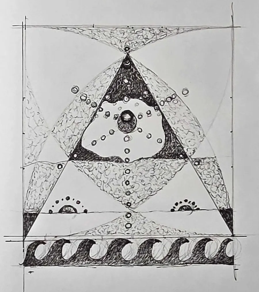 HOMESICK... H8013092026 (2026) by HB Barry Strasbourg-Thompson. Black W/N Fineliner on 75lb. A/F sketch paper.