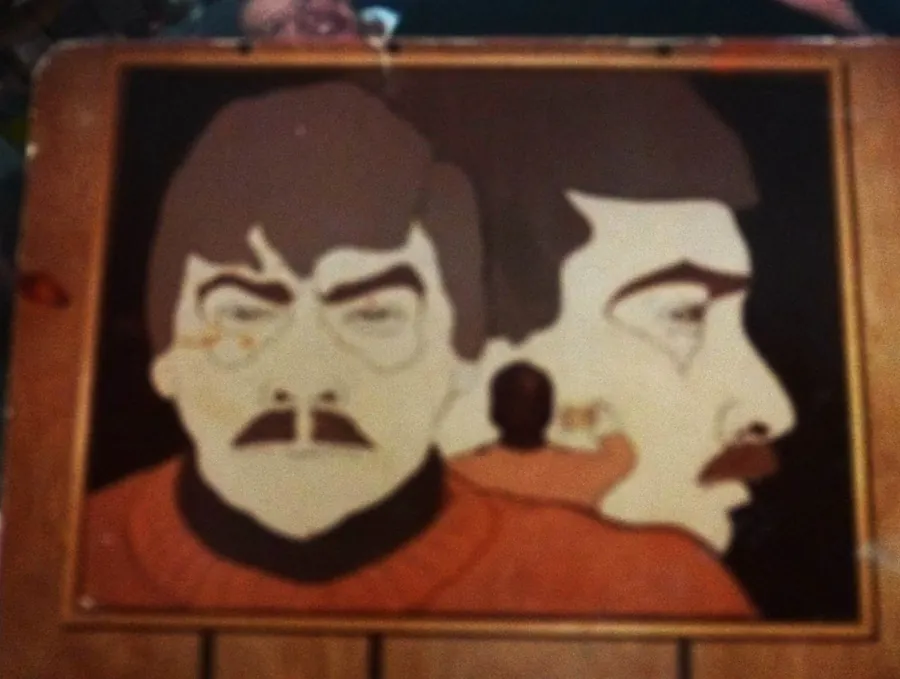 Strasbourg-Thompson Self Portrait 1978 H32090878 (1978) by HB Barry Strasbourg-Thompson. Acrylic on Canvas framed.