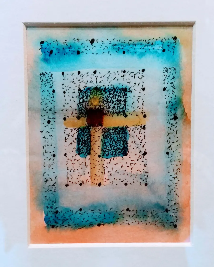 Door 17 (2017) by HB Barry Strasbourg-Thompson. Pigma Ink, watercolor & Archival Acrylic pen on H/J A/F paper.