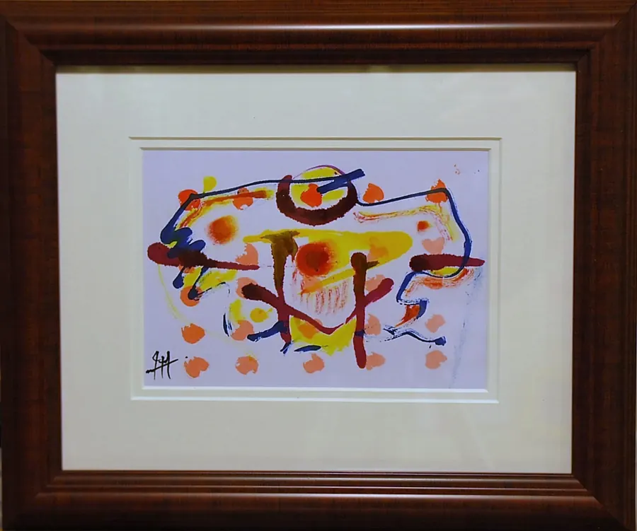 Cruciform Variation (2015) by HB Barry Strasbourg-Thompson. Acrylic on paper.