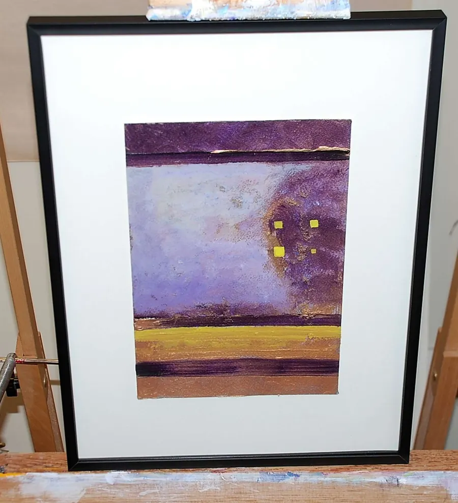 Beamland (2007) by HB Barry Strasbourg-Thompson. Acrylic and Gold Leaf on D'Arches paper.