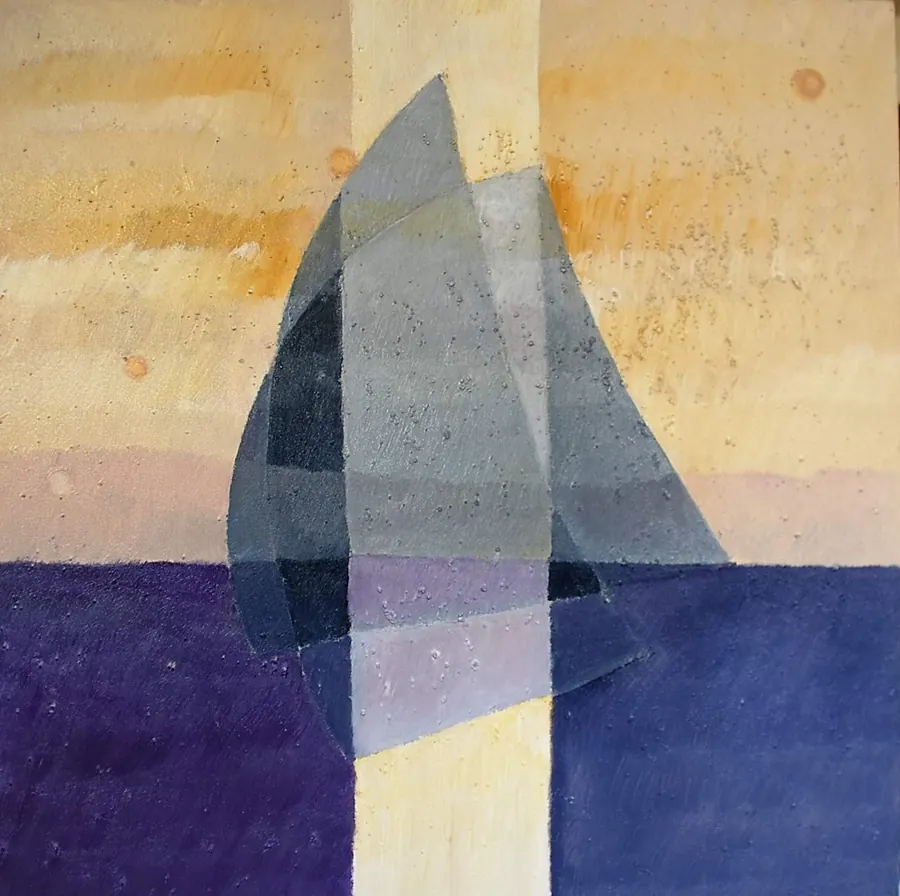 Impermanence (2012) by HB Barry Strasbourg-Thompson. Acrylic and beach sand on Canvas.