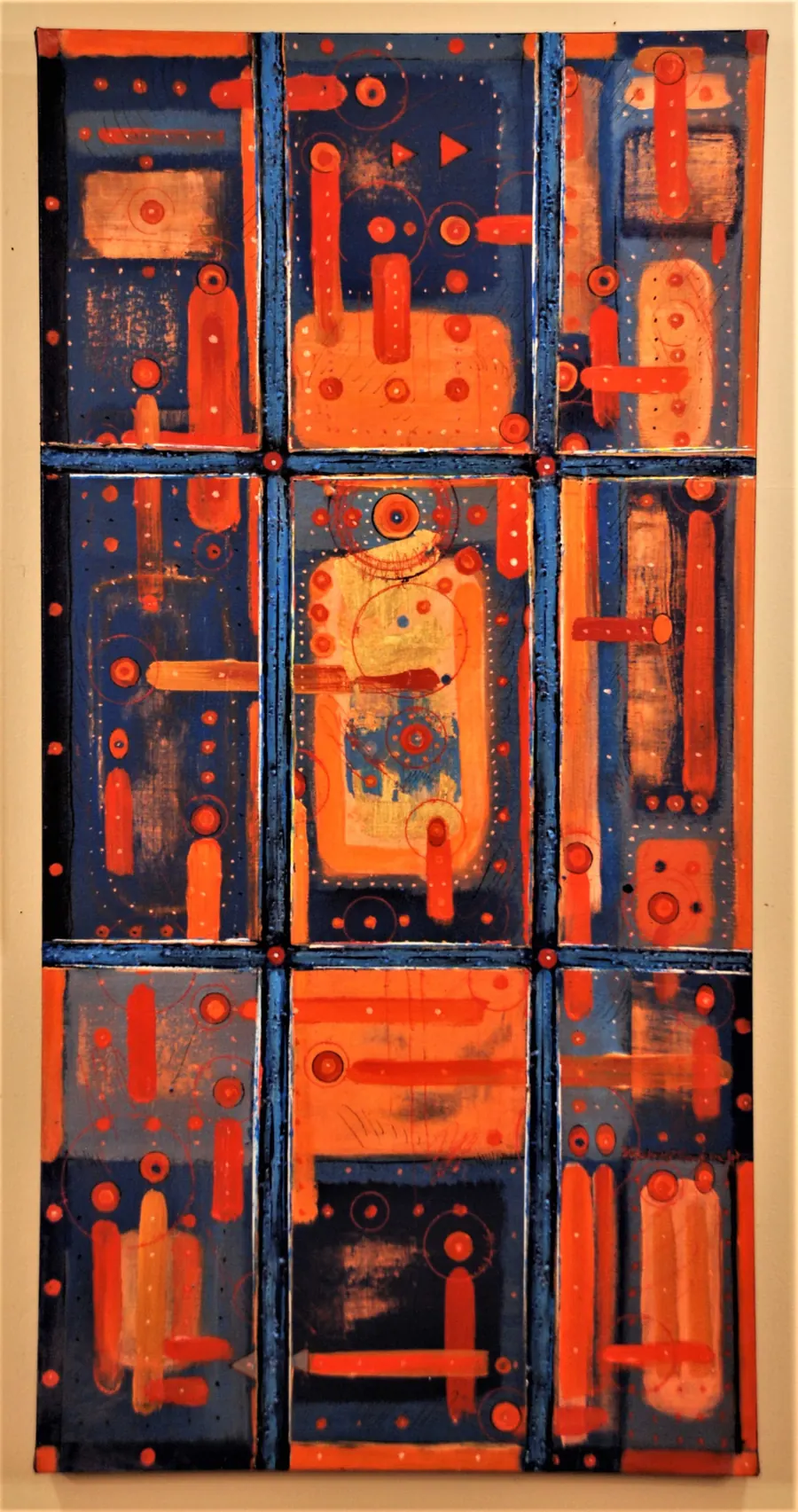 Witness (Homage to Michael Schreier) (2018) by HB Barry Strasbourg-Thompson. Acrylic & acrylic medium on 22K gold leaf and Canvas.