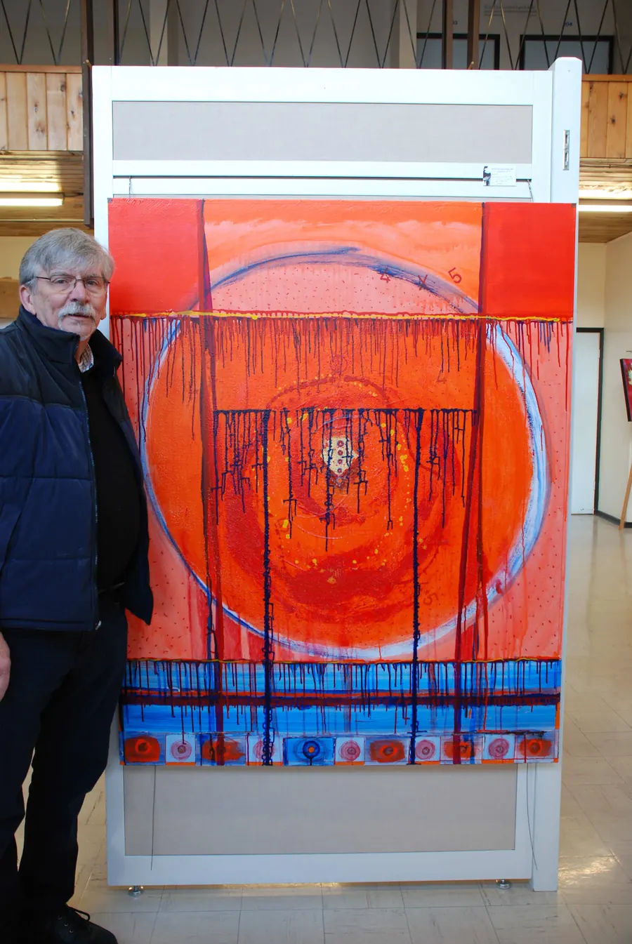 SEEKER #3 (c. 2019) by HB Barry Strasbourg-Thompson. 22k gold leaf & acrylic medium & acrylic on canvas.