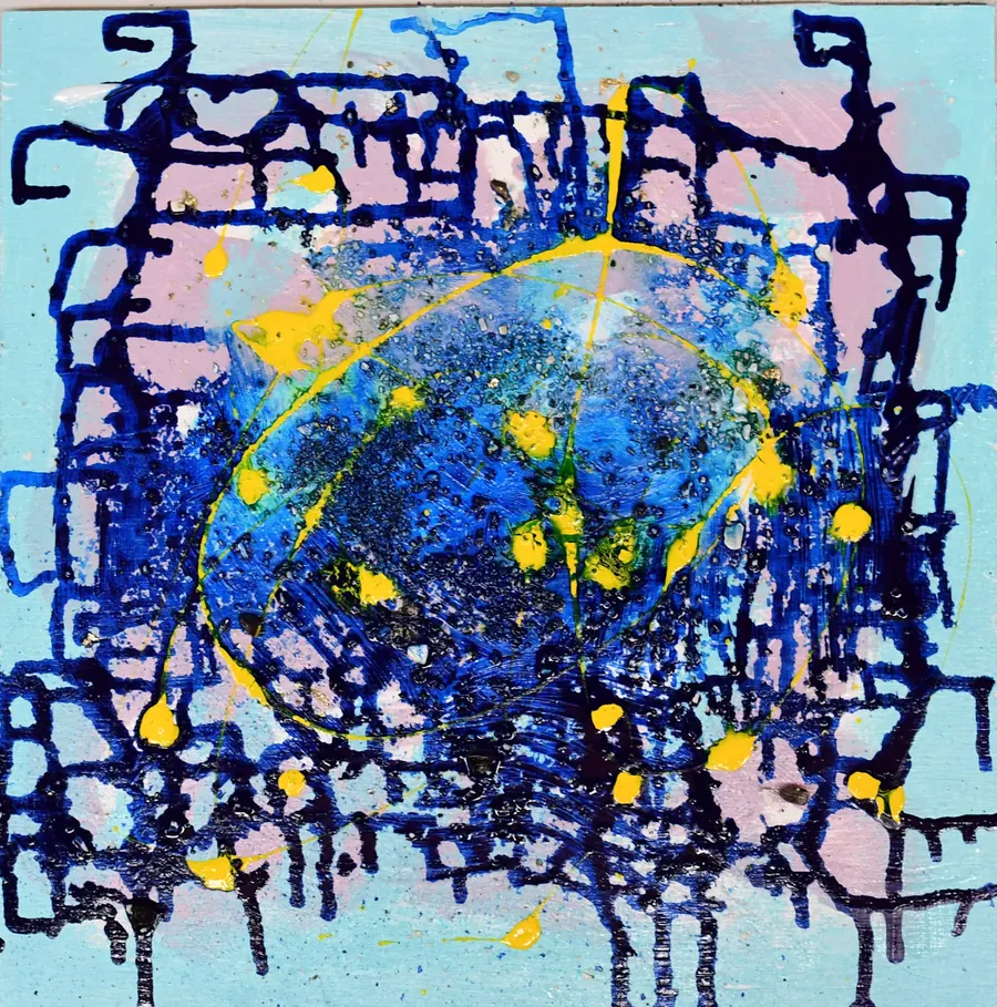 Inspiration 2 (c. 2019) by HB Barry Strasbourg-Thompson. Acrlic on Plywood.