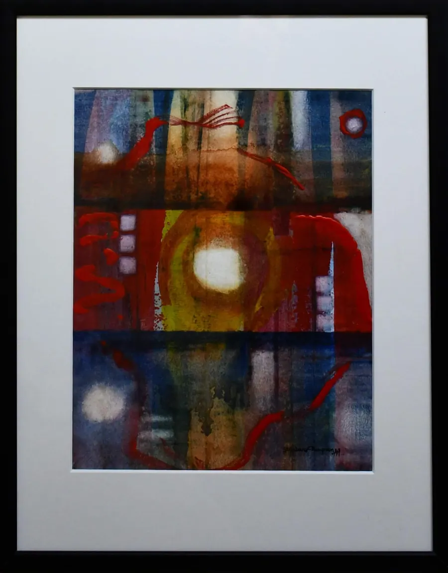 AUTOMATISTE ABSTRACT (Prayers for my children) H7516022022.2 (2022) by HB Barry Strasbourg-Thompson. Winsor & Newton Cotman watercolor, Graphite, W/N Fineliner pen on 140 lb. Canson watercolor paper.