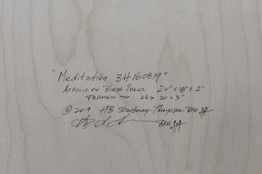 Meditation 3H160819 (c. 2019) by HB Barry Strasbourg-Thompson. View 2.