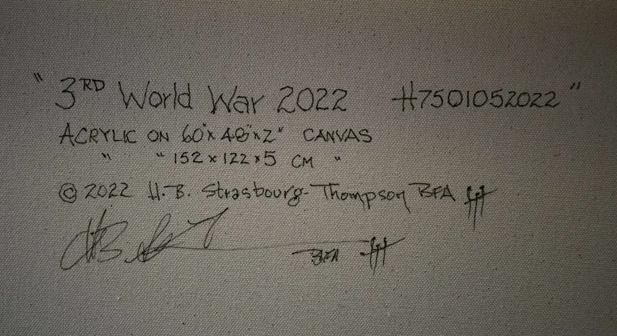 HISTORICAL CIRCLING H7501052022, (after Picasso's Guernica) (2022) by HB Barry Strasbourg-Thompson. View 6.