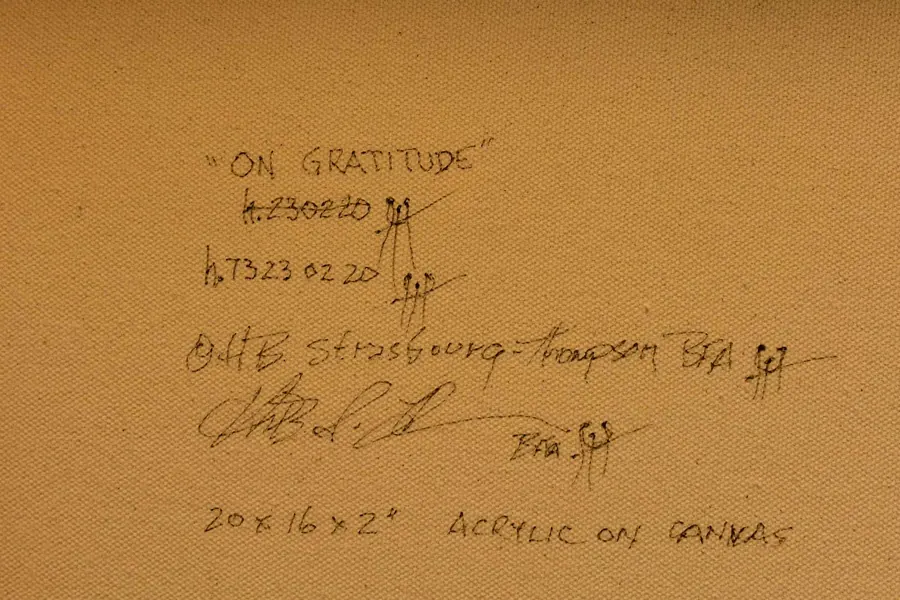 On Gratitude h73230220 (c. 2020) by HB Barry Strasbourg-Thompson. View 9.