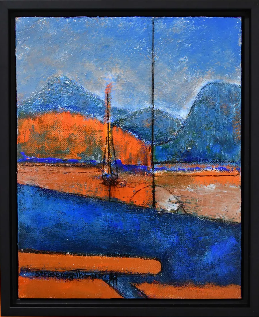 Kin Beach H7624102022 (2022) by HB Barry Strasbourg-Thompson. Acrylic & W/N on canvas 10" x 8" x 1".