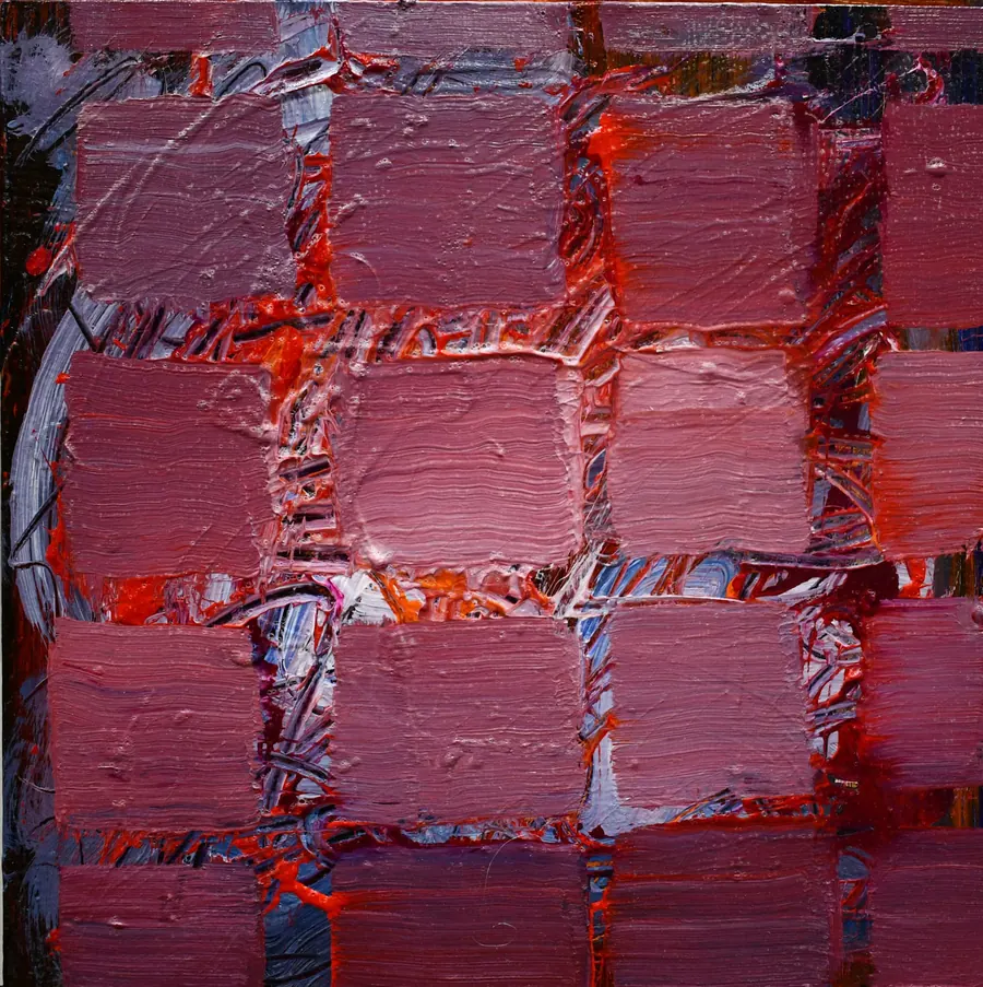 Veil #2 2020 H74300820 (2020) by HB Barry Strasbourg-Thompson. Acrylic on wooden panel.