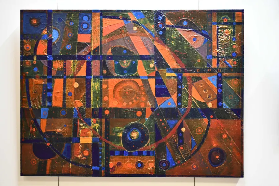 Memories #3 H74091120 (c. 2020) by HB Barry Strasbourg-Thompson. 22k gold leaf & acrylic medium & acrylic on canvas.