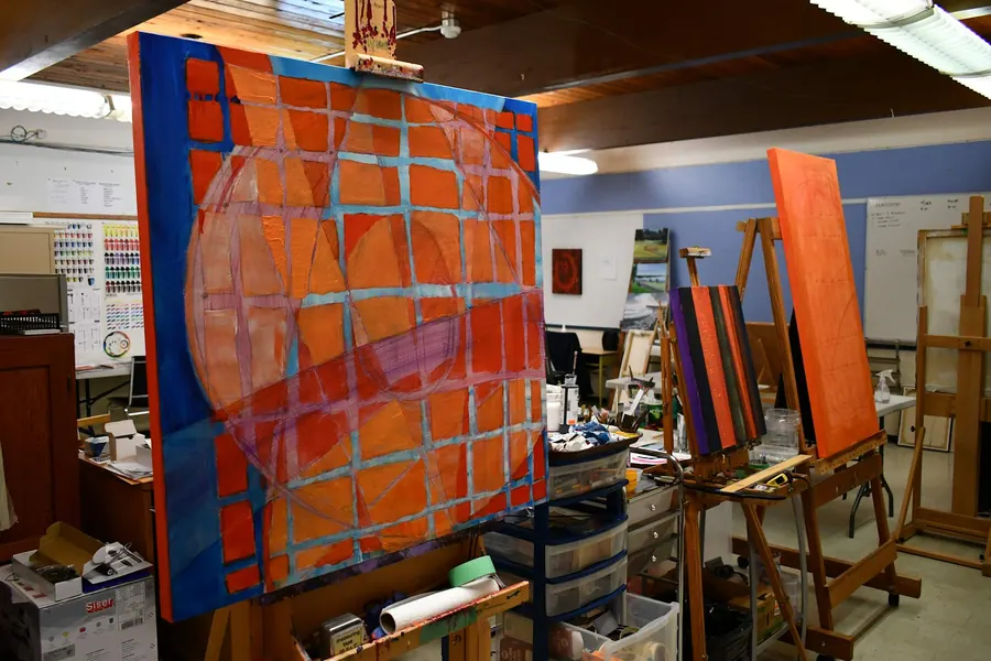 WORKS IN PROGRESS H74200121 (c. 2021) by HB Barry Strasbourg-Thompson. Acrylic on Canvas.