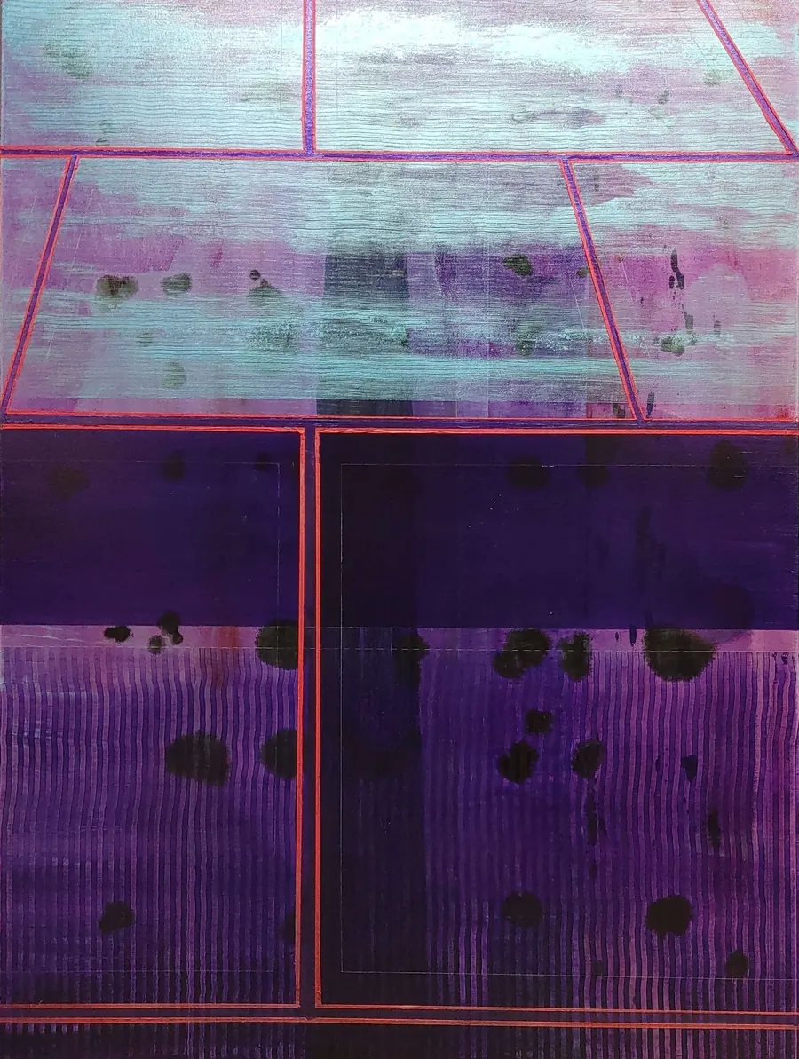 Guidance H7529112021 (2021) by HB Barry Strasbourg-Thompson. Acrylic, Acrylic Modelling Paste, Powdered Pigment.