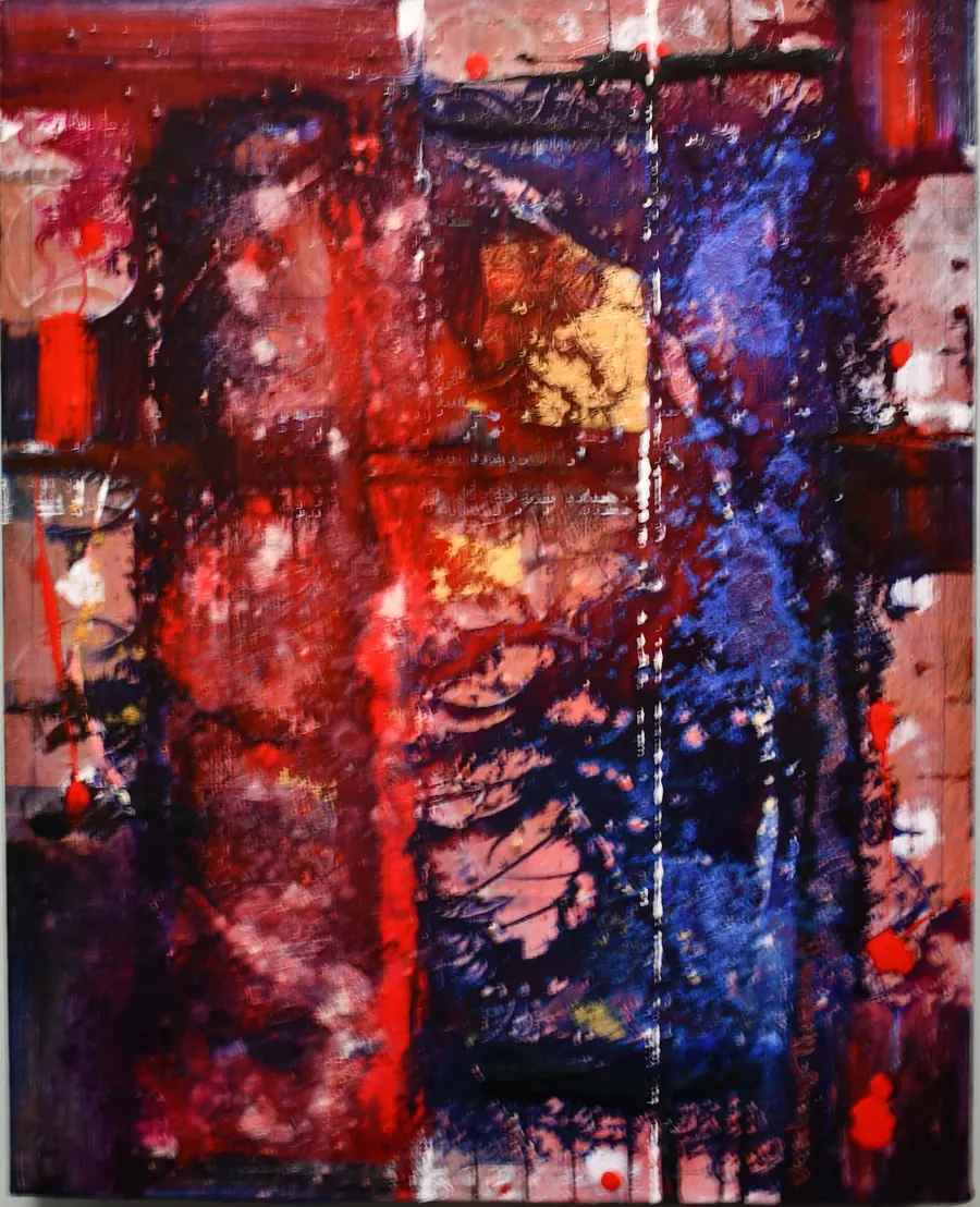 Rapture 2 H7425052021 (2024) by HB Barry Strasbourg-Thompson. Acrylic on 20 x 16 x 2 canvas.