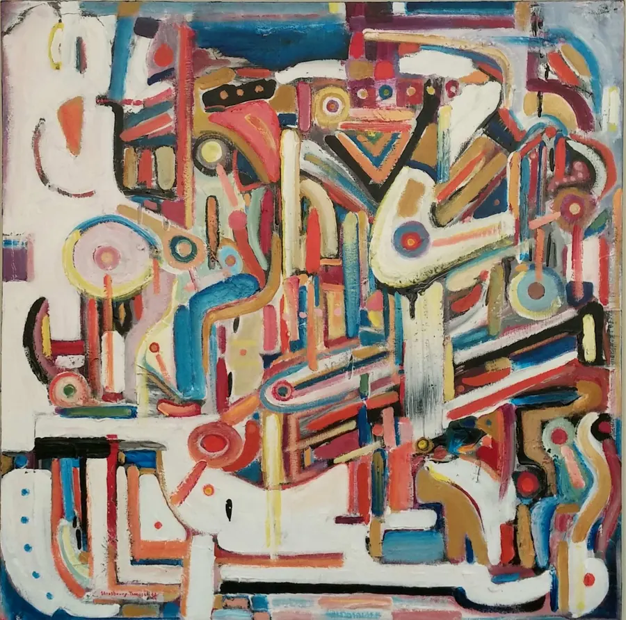 Solomon's Song (2017) by HB Barry Strasbourg-Thompson. Acrylic on Canvas painted edges.